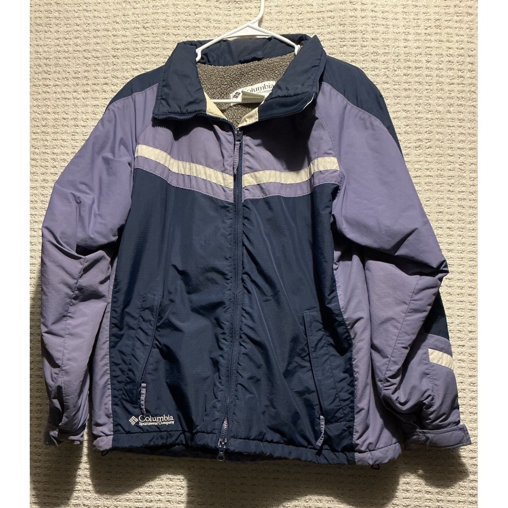 Columbia Sportswear Women L Blue Lavender Winter Snow Jacket Coat